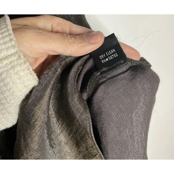 Adrianna Papell Bronze Sheer Shoulder Gathered Pleat Midi Dress 4P - Picture 6 of 6